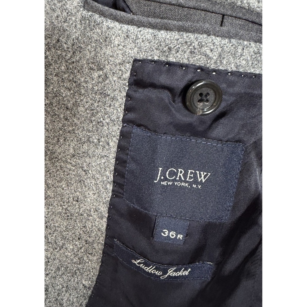 J Crew Blazer Mens 36R Ludlow Wool Moon Yorkshire Tweed Sport Coat Gray Classic - Picture 4 of 10